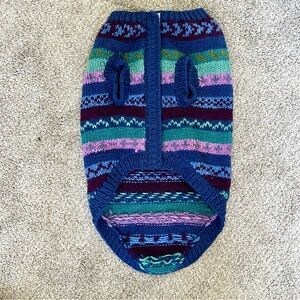 Colorful Striped Wool Dog Sweater